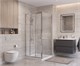 BELBAGNO Uno-195 Душевой уголок квадратный размер 100x100 см, двери раздвижные, профиль - хром / стекло - прозрачное UNO-195-AF-31-100-C-Cr