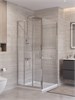 BELBAGNO Uno-195 Душевой уголок квадратный размер 100x100 см, двери раздвижные, профиль - хром / стекло - прозрачное UNO-195-AF-31-100-C-Cr