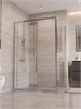 BELBAGNO Uno-195 Душевой уголок прямоугольный размер 110x100 см, двери раздвижные, профиль - хром / стекло - прозрачное UNO-195-AH-1-110/100-C-Cr