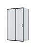 BELBAGNO Uno-195 Душевой уголок прямоугольный размер 110x100 см, двери раздвижные, профиль - черный матовый / стекло - прозрачное UNO-195-AH-1-110/100-C-NERO