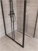 BELBAGNO Uno-195 Душевой уголок прямоугольный размер 110x80 см, двери раздвижные, профиль - черный матовый / стекло - прозрачное UNO-195-AH-1-110/80-C-NERO