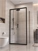 BELBAGNO Uno-195 Душевой уголок прямоугольный размер 110x80 см, двери раздвижные, профиль - черный матовый / стекло - прозрачное UNO-195-AH-1-110/80-C-NERO