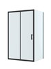 BELBAGNO Uno-195 Душевой уголок прямоугольный размер 110x80 см, двери раздвижные, профиль - черный матовый / стекло - прозрачное UNO-195-AH-1-110/80-C-NERO