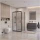 BELBAGNO Uno-195 Душевой уголок прямоугольный размер 110x70 см, двери раздвижные, профиль - черный матовый / стекло - прозрачное UNO-195-AH-1-110/70-C-NERO