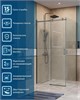 BELBAGNO Soft Close-2 Душевой уголок квадратный размер 100x100 см профиль - оружейная сталь / стекло - прозрачное, двери раздвижные SOFT_CLOSE-2-A-1-100-C-GM