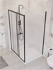 BELBAGNO Uno-195 Душевой уголок прямоугольный размер 120x90 см, двери раздвижные, профиль - черный матовый / стекло - матовое UNO-195-AH-1-120/90-P-NERO