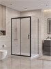 BELBAGNO Uno-195 Душевой уголок прямоугольный размер 120x90 см, двери раздвижные, профиль - черный матовый / стекло - матовое UNO-195-AH-1-120/90-P-NERO