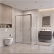 BELBAGNO Uno-195 Душевой уголок прямоугольный размер 130x90 см, двери раздвижные, профиль - хром / стекло - матовое UNO-195-AH-1-130/90-P-Cr