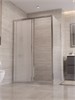 BELBAGNO Uno-195 Душевой уголок прямоугольный размер 130x90 см, двери раздвижные, профиль - хром / стекло - матовое UNO-195-AH-1-130/90-P-Cr