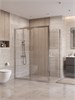 BELBAGNO Uno-195 Душевой уголок прямоугольный размер 140x90 см, двери раздвижные, профиль - хром / стекло - прозрачное UNO-195-AH-1-140/90-C-Cr