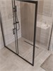BELBAGNO Uno-195 Душевой уголок прямоугольный размер 140x90 см, двери раздвижные, профиль - черный матовый / стекло - прозрачное UNO-195-AH-1-140/90-C-NERO