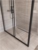 BELBAGNO Uno-195 Душевой уголок прямоугольный размер 130x70 см, двери раздвижные, профиль - черный матовый / стекло - прозрачное UNO-195-AH-1-130/70-C-NERO