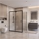 BELBAGNO Uno-195 Душевой уголок прямоугольный размер 140x100 см, двери раздвижные, профиль - черный матовый / стекло - прозрачное UNO-195-AH-1-140/100-C-NERO
