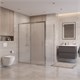 BELBAGNO Uno-195 Душевой уголок прямоугольный размер 150x90 см, двери раздвижные, профиль - хром / стекло - матовое UNO-195-AH-1-150/90-P-Cr