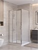 BELBAGNO Uno-195 Душевой уголок прямоугольный размер 100x90 см, двери раздвижные, профиль - хром / стекло - матовое UNO-195-AHF-31-100/90-P-Cr