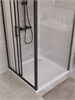 BELBAGNO Uno-195 Душевой уголок прямоугольный размер 100x90 см, двери раздвижные, профиль - черный матовый / стекло - матовое UNO-195-AHF-31-100/90-P-NERO