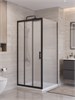 BELBAGNO Uno-195 Душевой уголок прямоугольный размер 100x90 см, двери раздвижные, профиль - черный матовый / стекло - матовое UNO-195-AHF-31-100/90-P-NERO