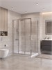 BELBAGNO Uno-195 Душевой уголок прямоугольный размер 110x100 см, двери раздвижные, профиль - хром / стекло - прозрачное UNO-195-AHF-31-110/100-C-Cr