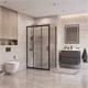 BELBAGNO Uno-195 Душевой уголок прямоугольный размер 120x80 см, двери раздвижные, профиль - черный матовый / стекло - прозрачное UNO-195-AHF-31-120/80-C-NERO