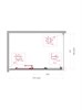 BELBAGNO Uno-195 Душевой уголок прямоугольный размер 120x80 см, двери раздвижные, профиль - черный матовый / стекло - прозрачное UNO-195-AHF-31-120/80-C-NERO