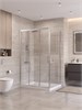 BELBAGNO Uno-195 Душевой уголок прямоугольный размер 120x90 см, двери раздвижные, профиль - сатин / стекло - прозрачное UNO-195-AHF-31-120/90-C-IN