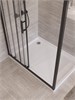 BELBAGNO Uno-195 Душевой уголок прямоугольный размер 120x90 см, двери раздвижные, профиль - черный матовый / стекло - прозрачное UNO-195-AHF-31-120/90-C-NERO
