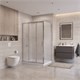 BELBAGNO Uno-195 Душевой уголок прямоугольный размер 120x90 см, двери раздвижные, профиль - хром / стекло - матовое UNO-195-AHF-31-120/90-P-Cr
