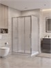 BELBAGNO Uno-195 Душевой уголок прямоугольный размер 120x90 см, двери раздвижные, профиль - хром / стекло - матовое UNO-195-AHF-31-120/90-P-Cr