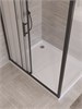 BELBAGNO Uno-195 Душевой уголок прямоугольный размер 120x90 см, двери раздвижные, профиль - черный матовый / стекло - матовое UNO-195-AHF-31-120/90-P-NERO