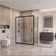 BELBAGNO Uno-195 Душевой уголок прямоугольный размер 140x70 см, двери раздвижные, профиль - черный матовый / стекло - прозрачное UNO-195-AH-1-140/70-C-NERO