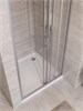 BELBAGNO Uno-195 Душевая дверь в нишу ширина 100 см, двери раздвижные, профиль - сатин / стекло - прозрачное UNO-195-BF-3-100-C-IN