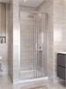 BELBAGNO Uno-195 Душевая дверь в нишу ширина 100 см, двери раздвижные, профиль - сатин / стекло - прозрачное UNO-195-BF-3-100-C-IN