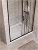BELBAGNO Uno-195 Душевая дверь в нишу ширина 100 см, двери раздвижные, профиль - черный матовый / стекло - прозрачное UNO-195-BF-3-100-C-NERO