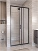 BELBAGNO Uno-195 Душевая дверь в нишу ширина 100 см, двери раздвижные, профиль - черный матовый / стекло - матовое UNO-195-BF-3-100-P-NERO