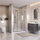 BELBAGNO Uno-195 Душевая дверь в нишу ширина 120 см, двери раздвижные, профиль - хром / стекло - прозрачное UNO-195-BF-3-120-C-Cr