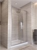 BELBAGNO Uno-195 Душевая дверь в нишу ширина 120 см, двери раздвижные, профиль - сатин / стекло - прозрачное UNO-195-BF-3-120-C-IN