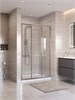 BELBAGNO Uno-195 Душевая дверь в нишу ширина 120 см, двери раздвижные, профиль - сатин / стекло - прозрачное UNO-195-BF-3-120-C-IN