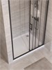 BELBAGNO Uno-195 Душевая дверь в нишу ширина 120 см, двери раздвижные, профиль - черный матовый / стекло - прозрачное UNO-195-BF-3-120-C-NERO