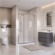 BELBAGNO Uno-195 Душевая дверь в нишу ширина 120 см, двери раздвижные, профиль - хром / стекло - матовое UNO-195-BF-3-120-P-Cr