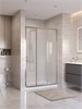 BELBAGNO Uno-195 Душевая дверь в нишу ширина 120 см, двери раздвижные, профиль - хром / стекло - матовое UNO-195-BF-3-120-P-Cr