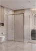 BELBAGNO Uno-195 Душевой уголок прямоугольный размер 160x90 см, двери раздвижные, профиль - хром / стекло - матовое UNO-195-AH-1-160/90-P-Cr