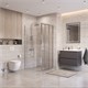 BELBAGNO Uno-195 Душевой уголок прямоугольный размер 80x90 см, двери раздвижные, профиль - хром / стекло - прозрачное UNO-195-AHF-31-80/90-C-Cr
