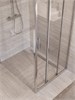 BELBAGNO Uno-195 Душевой уголок прямоугольный размер 80x90 см, двери раздвижные, профиль - хром / стекло - прозрачное UNO-195-AHF-31-80/90-C-Cr