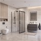 BELBAGNO Uno-195 Душевой уголок прямоугольный размер 90x100 см, двери раздвижные, профиль - черный матовый / стекло - прозрачное UNO-195-AHF-31-90/100-C-NERO