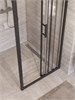BELBAGNO Uno-195 Душевой уголок прямоугольный размер 90x100 см, двери раздвижные, профиль - черный матовый / стекло - прозрачное UNO-195-AHF-31-90/100-C-NERO