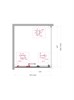 BELBAGNO Uno-195 Душевой уголок прямоугольный размер 90x100 см, двери раздвижные, профиль - черный матовый / стекло - прозрачное UNO-195-AHF-31-90/100-C-NERO