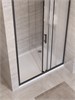 BELBAGNO Uno-195 Душевая дверь в нишу ширина 120 см, двери раздвижные, профиль - черный матовый / стекло - матовое UNO-195-BF-3-120-P-NERO