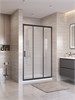 BELBAGNO Uno-195 Душевая дверь в нишу ширина 120 см, двери раздвижные, профиль - черный матовый / стекло - матовое UNO-195-BF-3-120-P-NERO