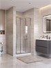 BELBAGNO Uno-195 Душевая дверь в нишу ширина 90 см, двери раздвижные, профиль - хром / стекло - прозрачное UNO-195-BF-3-90-C-Cr