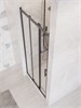 BELBAGNO Uno-195 Душевая дверь в нишу ширина 90 см, двери раздвижные, профиль - черный матовый / стекло - прозрачное UNO-195-BF-3-90-C-NERO
